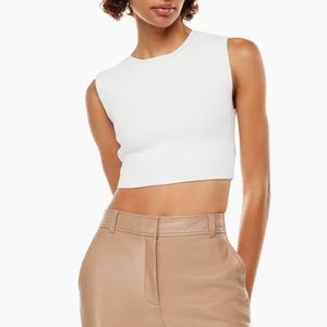 Babaton sculpt knit muscle cropped tank